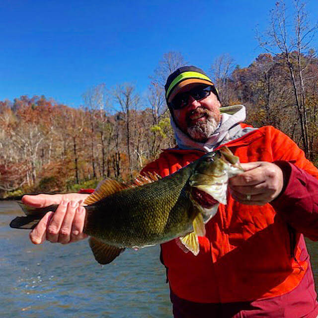 bass fishing the french broad river